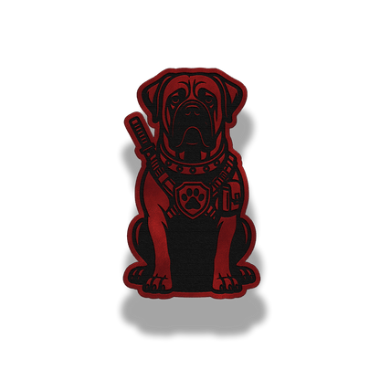 Tactical Bullmastiff Dog Patch – Leatherette Morale Patch