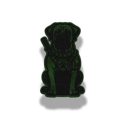 Tactical Bullmastiff Dog Patch – Leatherette Morale Patch