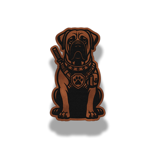 Tactical Bullmastiff Dog Patch – Leatherette Morale Patch