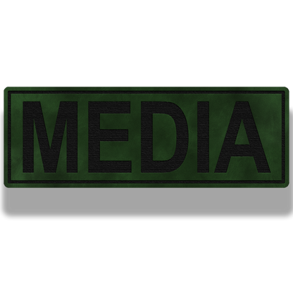 8" MEDIA Leatherette Patch