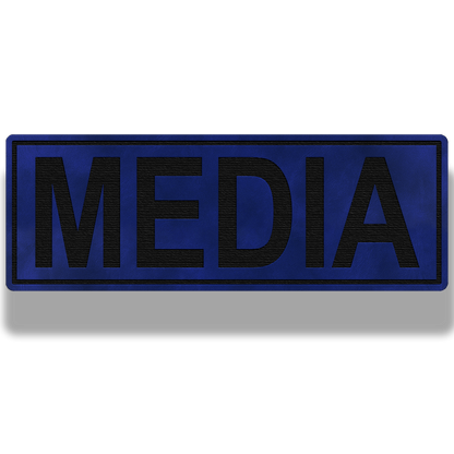 8" MEDIA Leatherette Patch