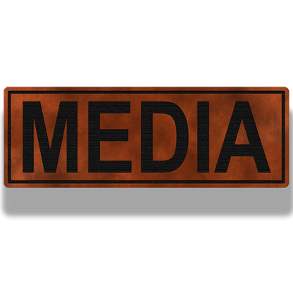 8" MEDIA Leatherette Patch