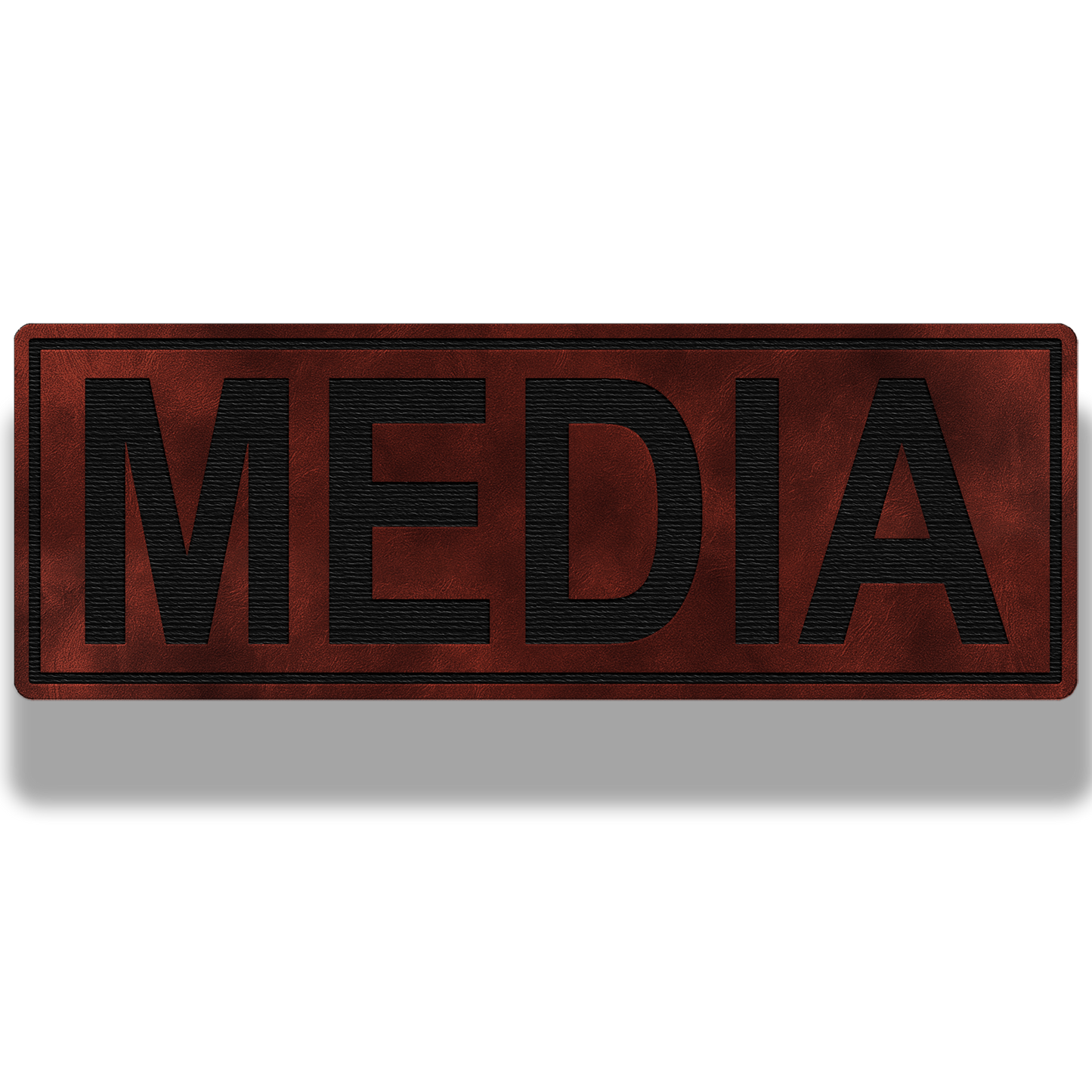 8" MEDIA Leatherette Patch