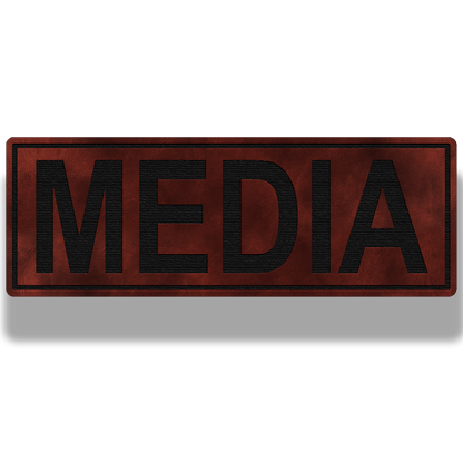 8" MEDIA Leatherette Patch
