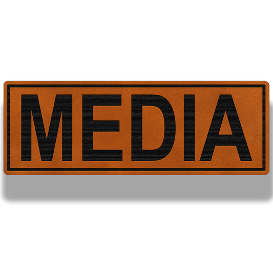 8" MEDIA Leatherette Patch