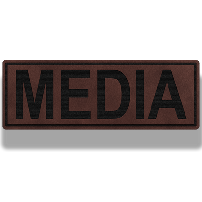 8" MEDIA Leatherette Patch