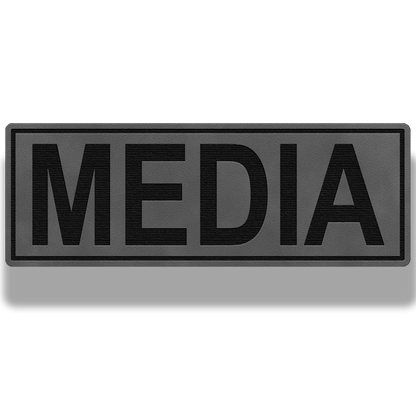 8" MEDIA Leatherette Patch