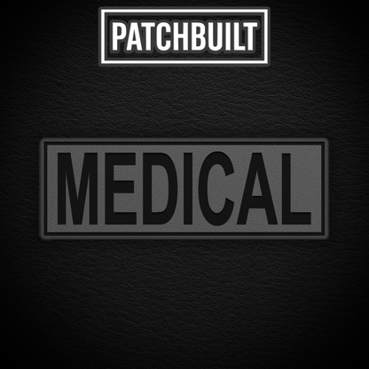 MEDICAL – Large Gray Leatherette Patch (Hook & Loop or Iron-On)