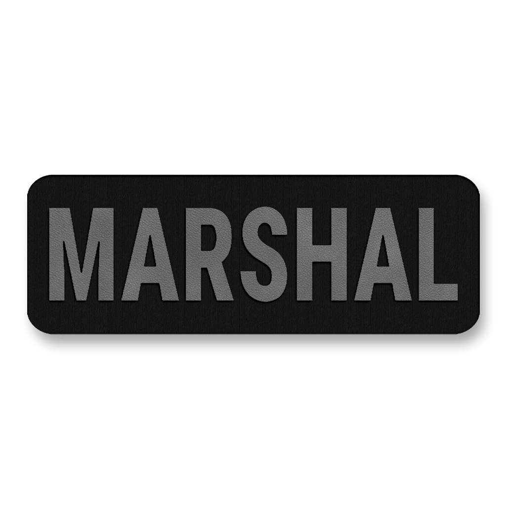 MARSHAL Vest Placard 8.5"x3" – Leatherette Morale Patch