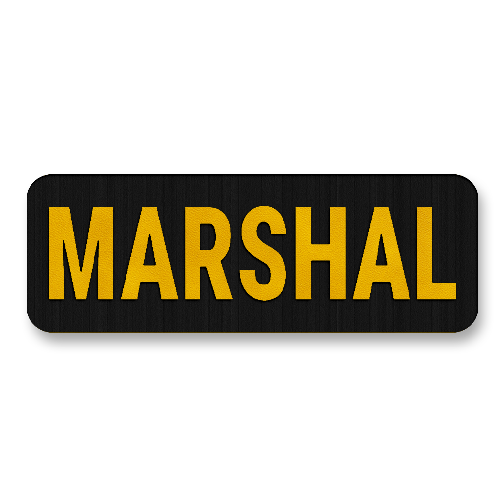 MARSHAL Vest Placard 8.5"x3" – Leatherette Morale Patch
