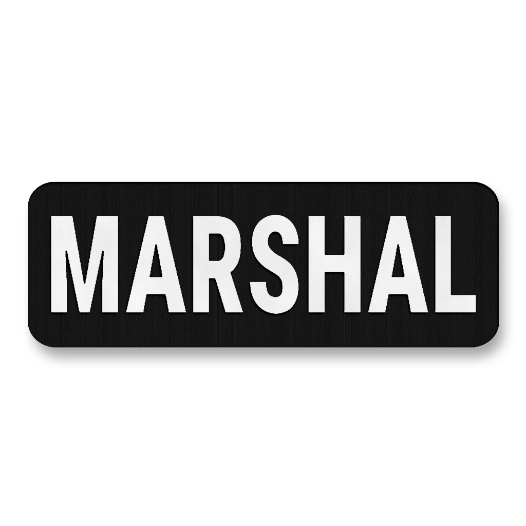 MARSHAL Vest Placard 8.5"x3" – Leatherette Morale Patch