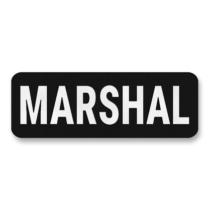 MARSHAL Vest Placard 8.5"x3" – Leatherette Morale Patch