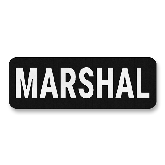 MARSHAL Vest Placard 8.5"x3" – Leatherette Morale Patch