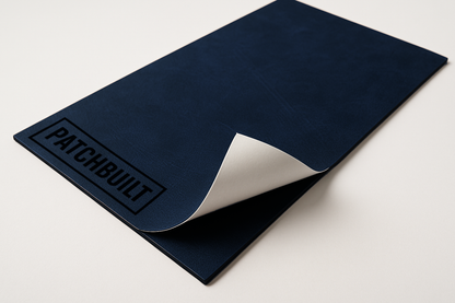 5-Pack Midnight Saddle Blue Leatherette Sheets – Premier Series (12"x24") – Heat-Activated Adhesive