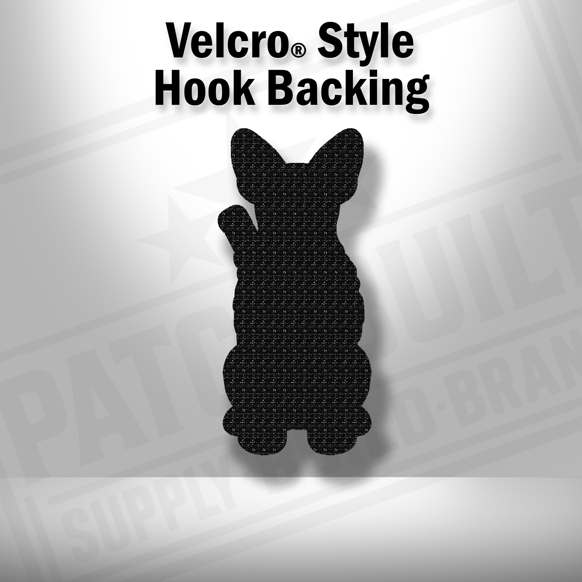 Hook backing shown on Tactical Miniature Pinscher patch