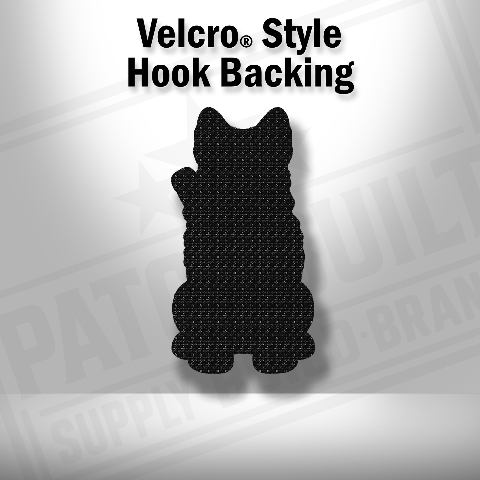 Hook backing shown on Tactical Norwegian Elkhound dog patch