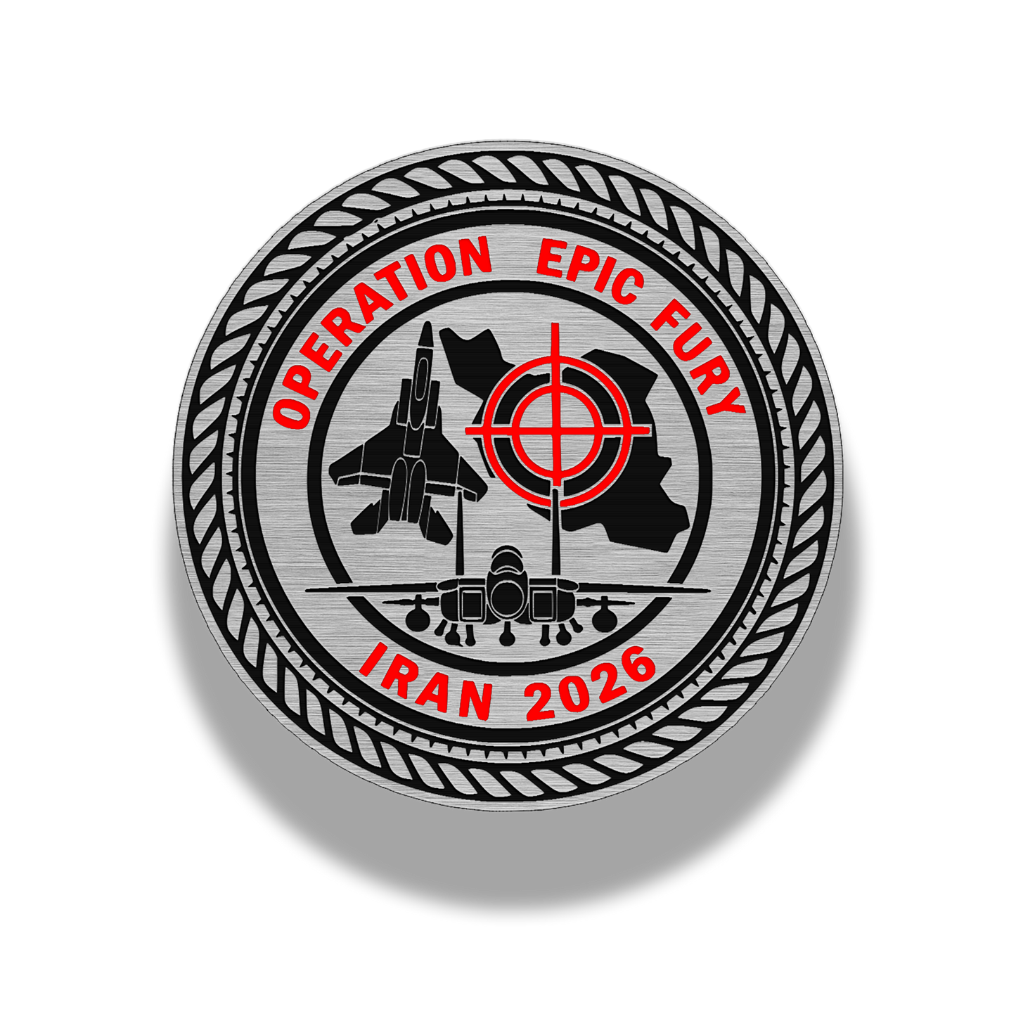 Operation Epic Fury – Commemorative Emblem Brushed Acrylic Morale Patch