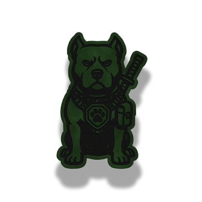 Tactical Pitbull Dog Patch – Leatherette Morale Patch