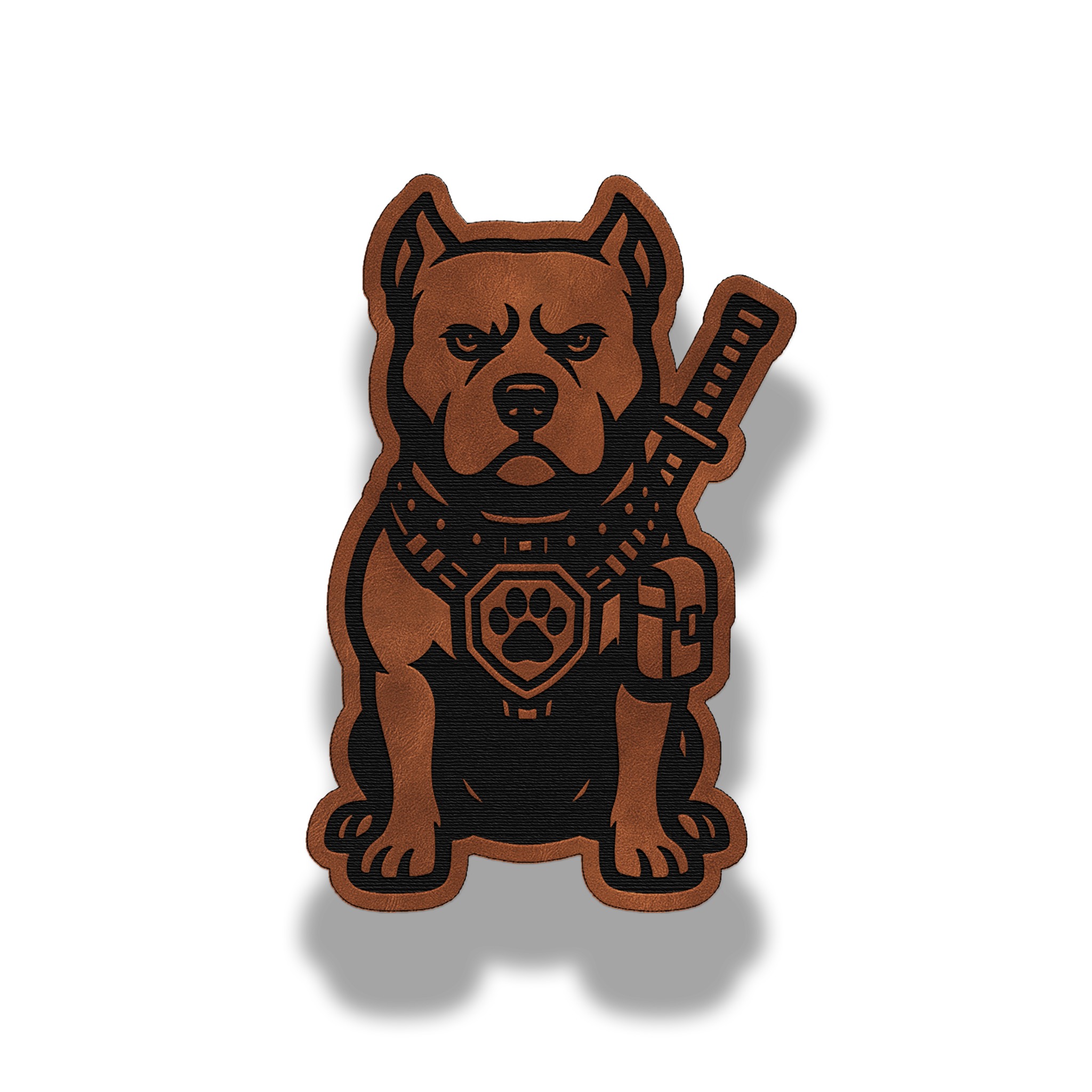 Tactical Pitbull Dog Patch – Leatherette Morale Patch – PatchBuilt