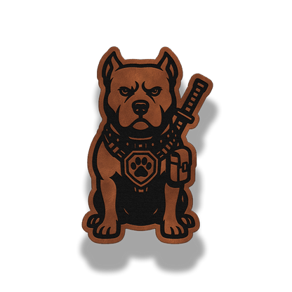 Tactical Pitbull Dog Patch – Leatherette Morale Patch
