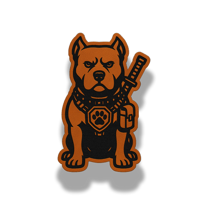 Tactical Pitbull Dog Patch – Leatherette Morale Patch