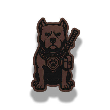 Tactical Pitbull Dog Patch – Leatherette Morale Patch