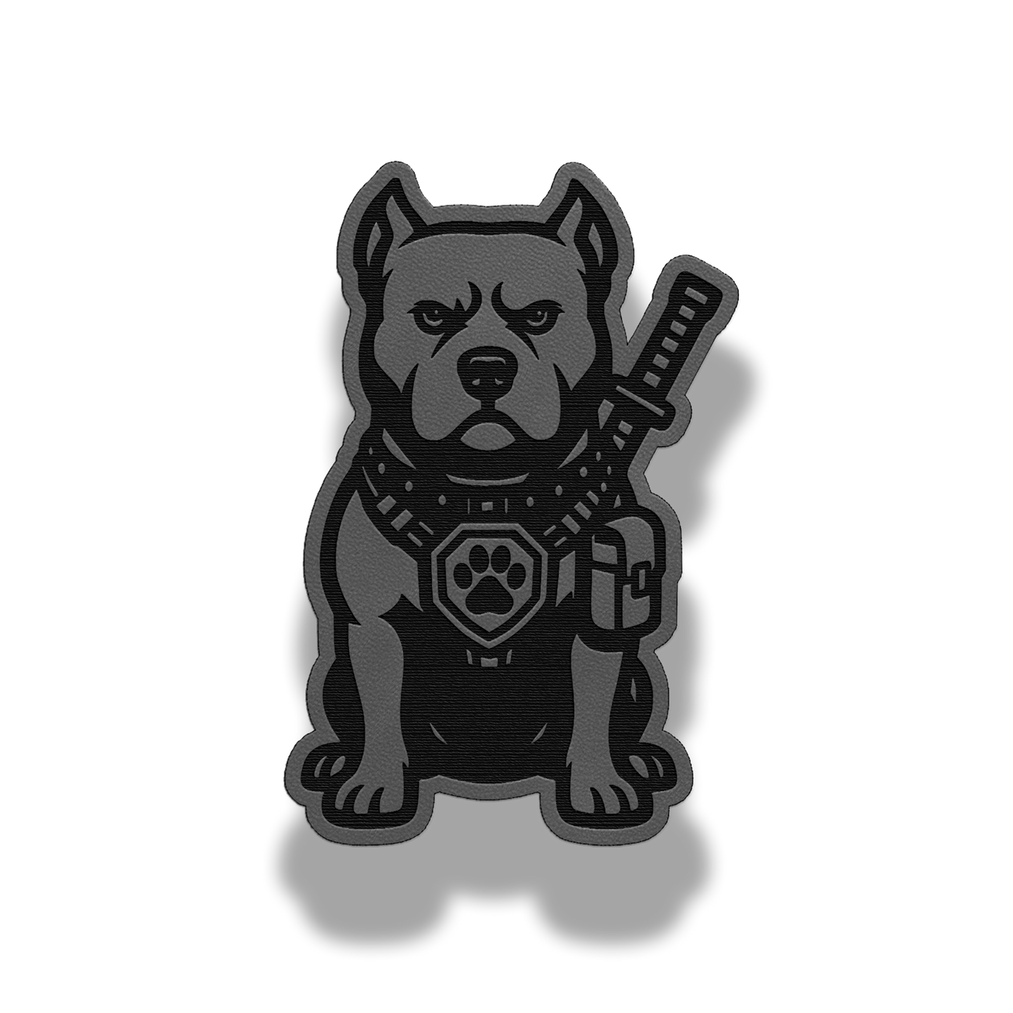 Tactical Pitbull Dog Patch – Leatherette Morale Patch