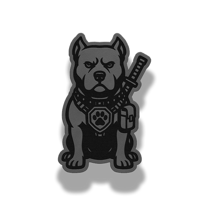 Tactical Pitbull Dog Patch – Leatherette Morale Patch