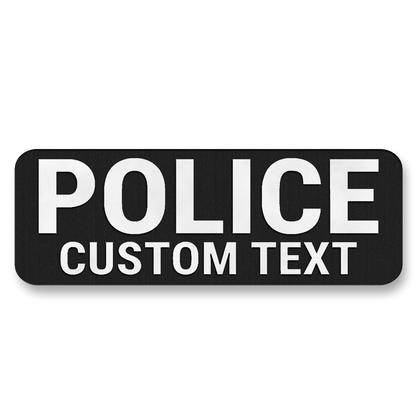 Custom Police Vest Placard 5"x2" – Leatherette Morale Patch