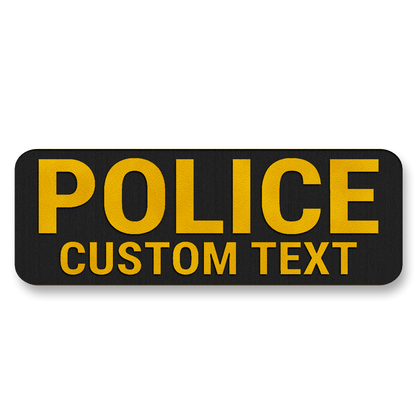 Custom Police Vest Placard 5"x2" – Leatherette Morale Patch