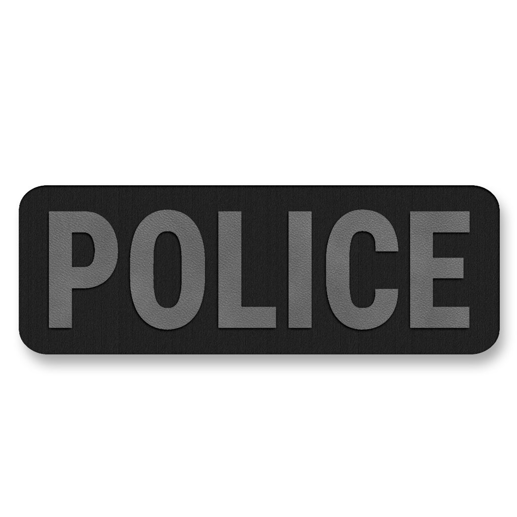 POLICE Vest Placard 8.5"x3" – Leatherette Morale Patch