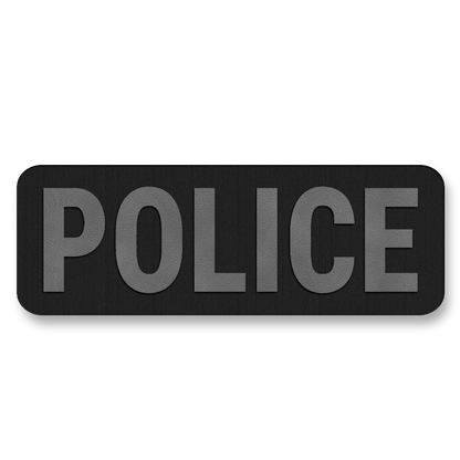 POLICE Vest Placard 8.5"x3" – Leatherette Morale Patch