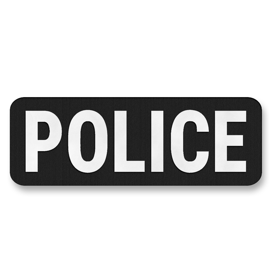 POLICE Vest Placard 8.5"x3" – Leatherette Morale Patch