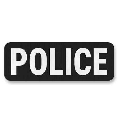 POLICE Vest Placard 8.5"x3" – Leatherette Morale Patch
