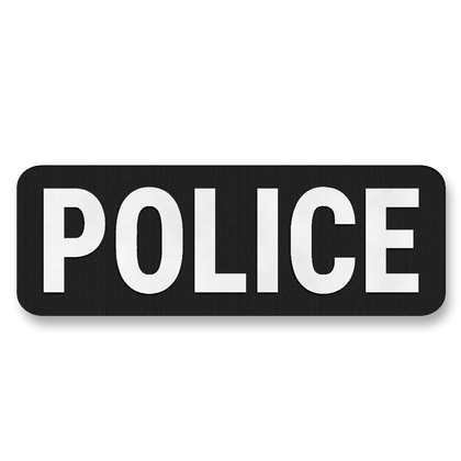 POLICE Vest Placard 5"x2" – Leatherette Morale Patch