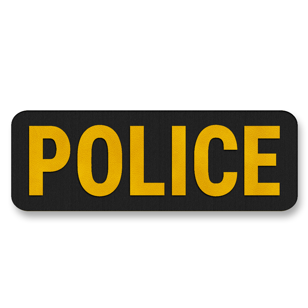 POLICE Vest Placard 8.5"x3" – Leatherette Morale Patch