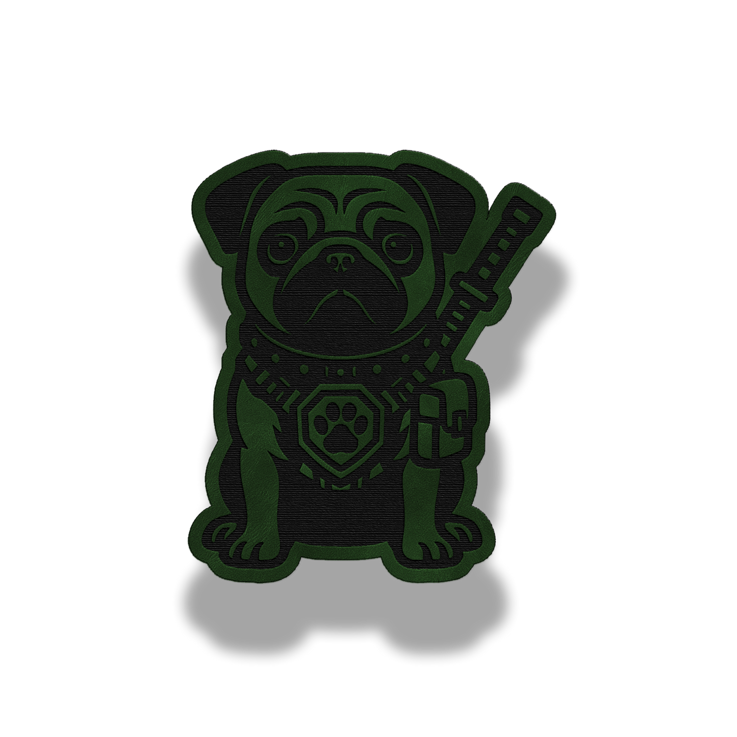 Tactical Pug Dog Patch – Leatherette Morale Patch