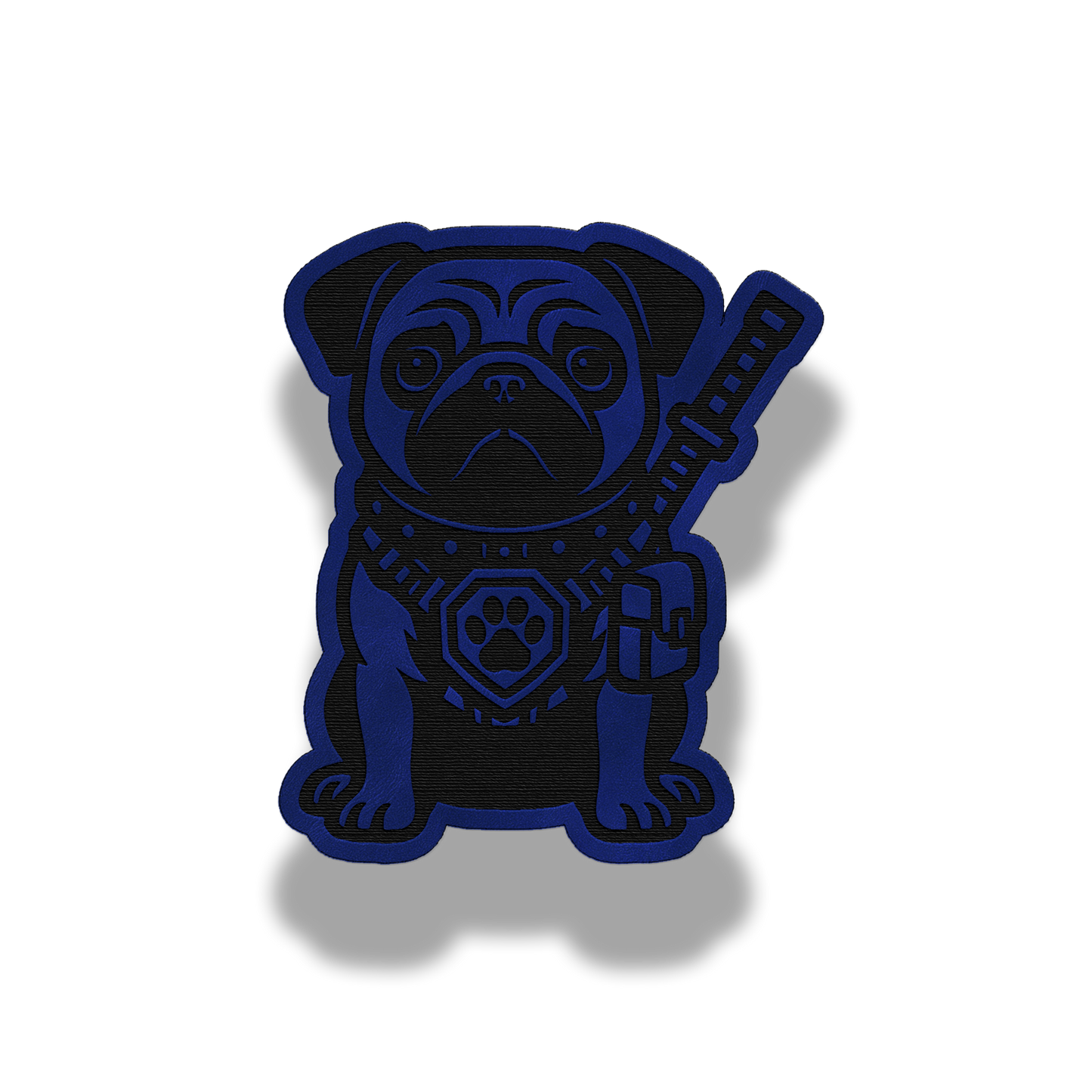 Tactical Pug Dog Patch – Leatherette Morale Patch