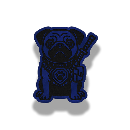 Tactical Pug Dog Patch – Leatherette Morale Patch
