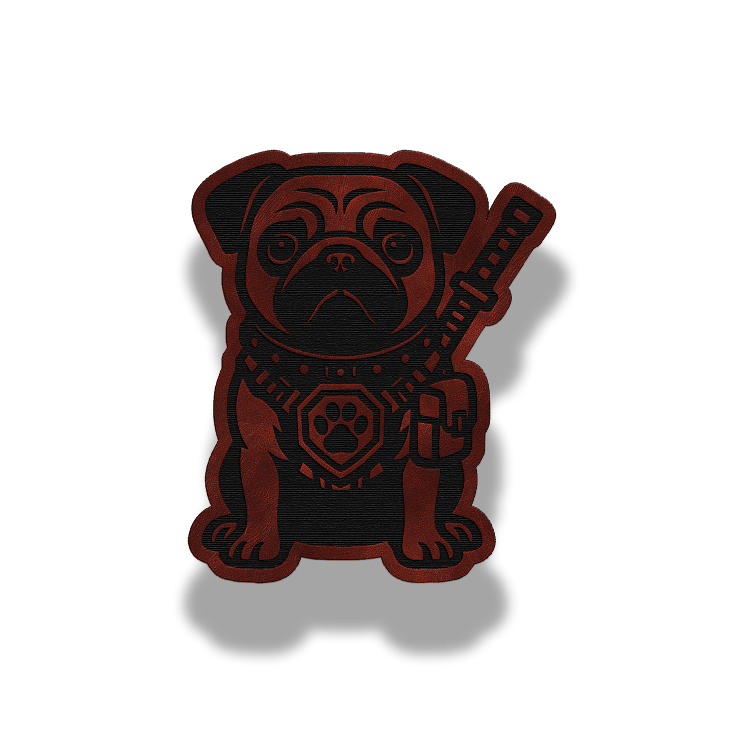 Tactical Pug Dog Patch – Leatherette Morale Patch