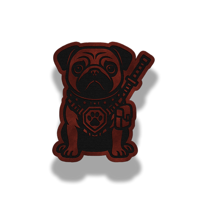 Tactical Pug Dog Patch – Leatherette Morale Patch
