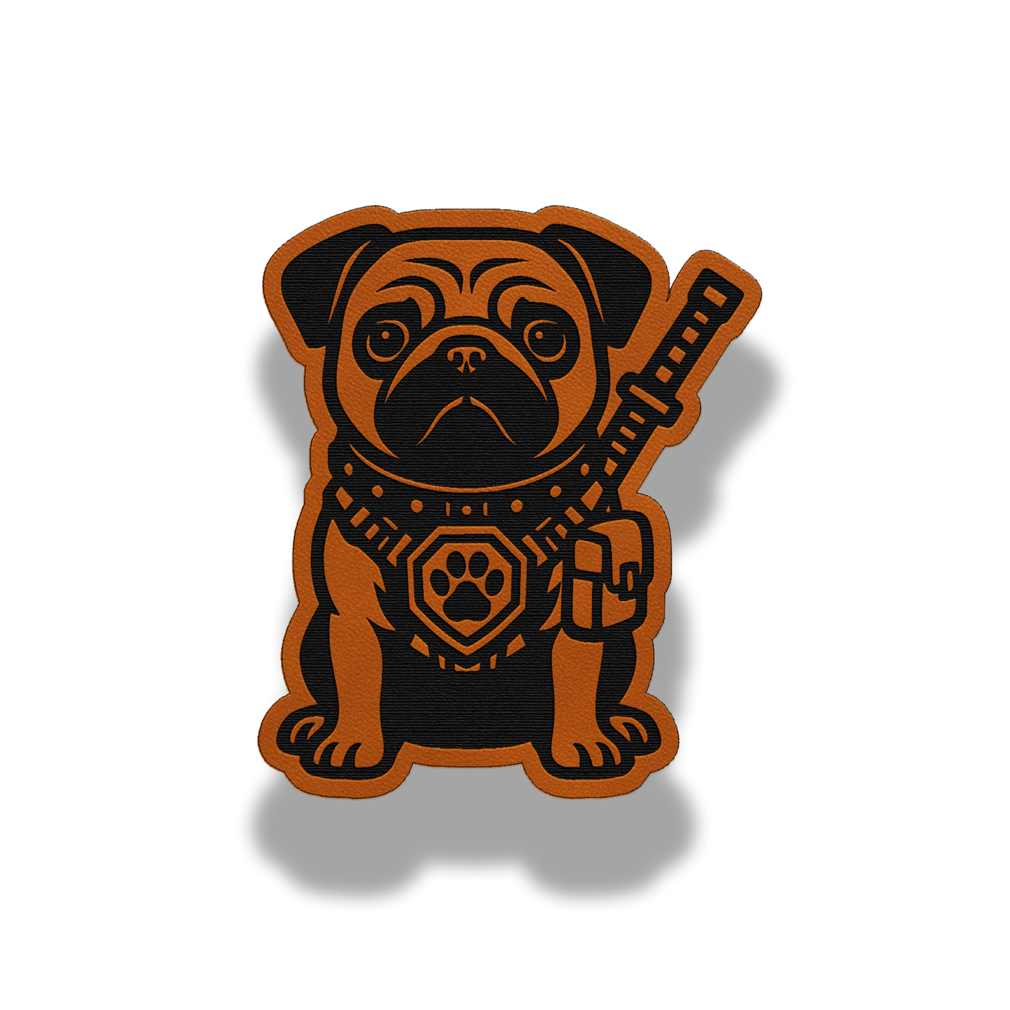Tactical Pug Dog Patch – Leatherette Morale Patch
