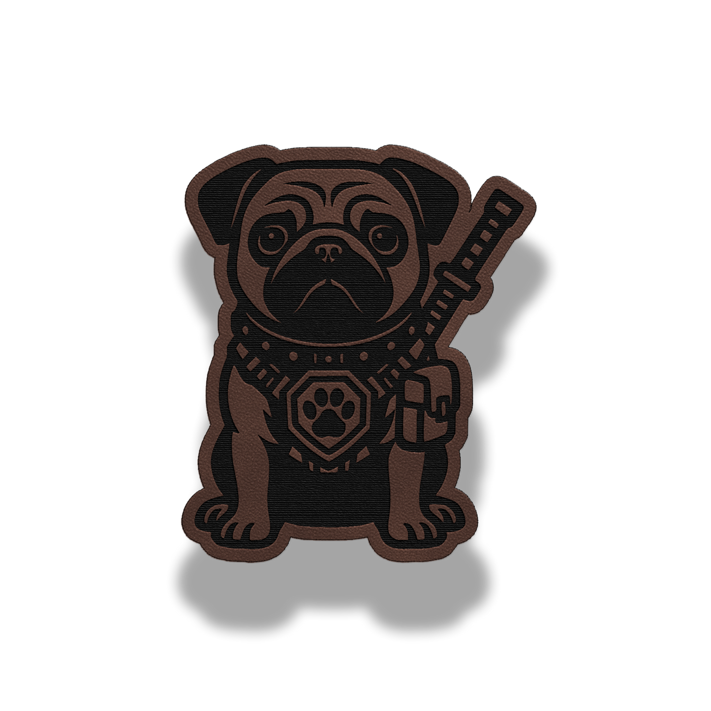 Tactical Pug Dog Patch – Leatherette Morale Patch