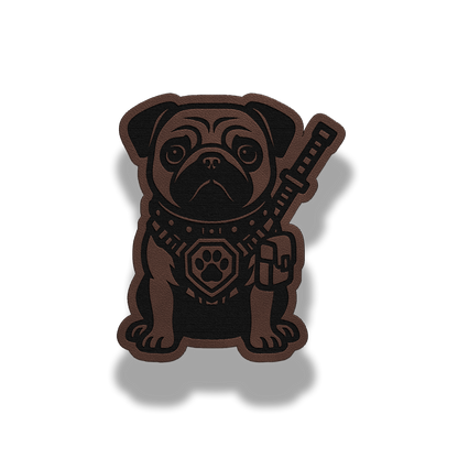 Tactical Pug Dog Patch – Leatherette Morale Patch
