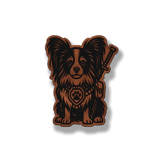Papillion Tactical Dog – Leatherette Morale Patch
