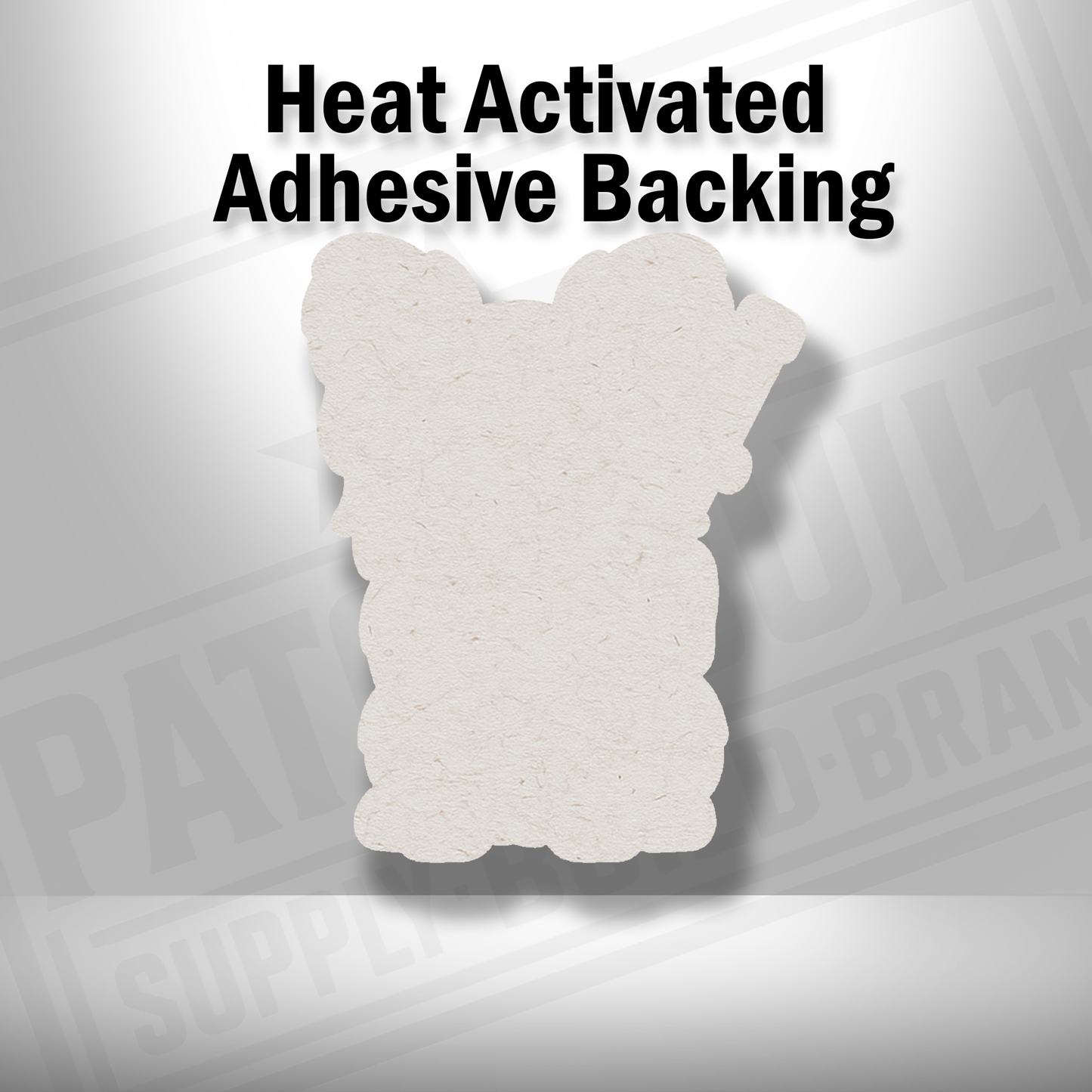 Heat-activated adhesive backing shown on Papillon tactical dog patch