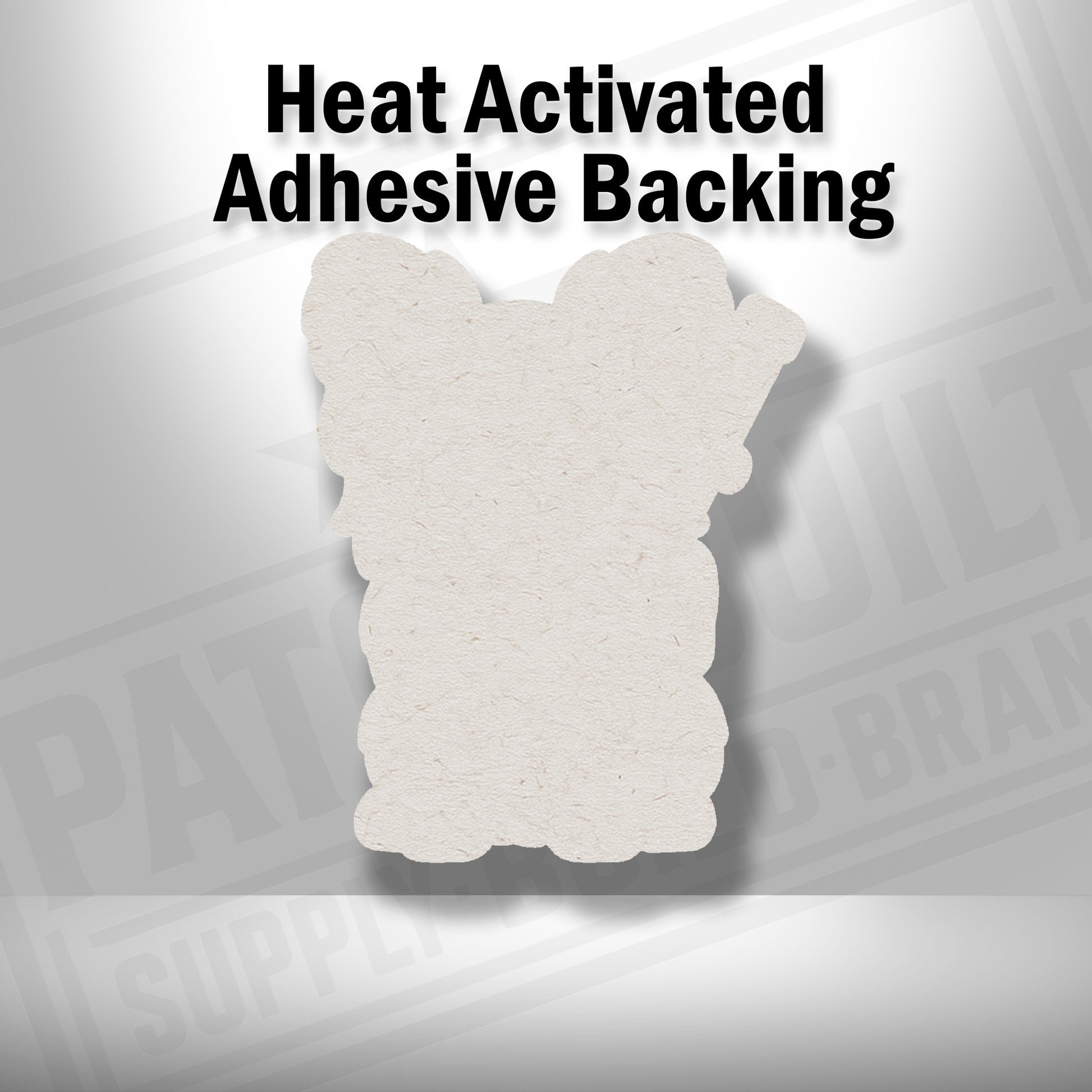 Heat-activated adhesive backing shown on Papillon tactical dog patch