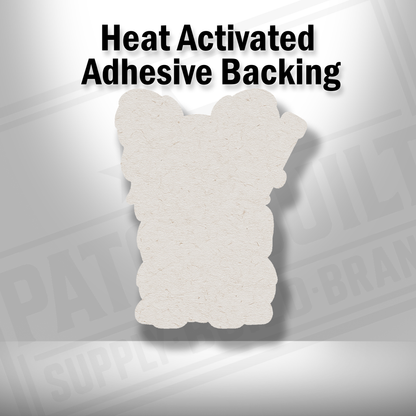 Heat-activated adhesive backing shown on Papillon tactical dog patch