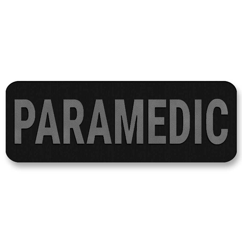 PARAMEDIC Vest Placard 8.5"x3" – Leatherette Morale Patch