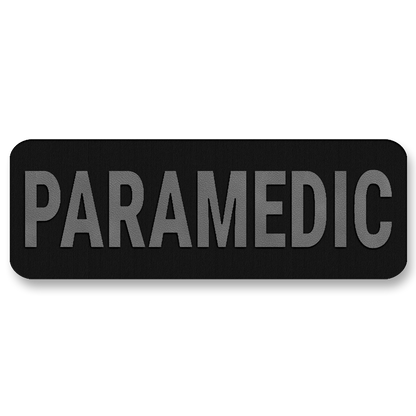 PARAMEDIC Vest Placard 8.5"x3" – Leatherette Morale Patch